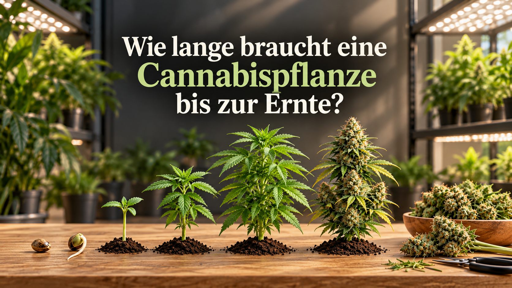 Wie lange braucht eine Cannabispflanze bis zur Ernte?