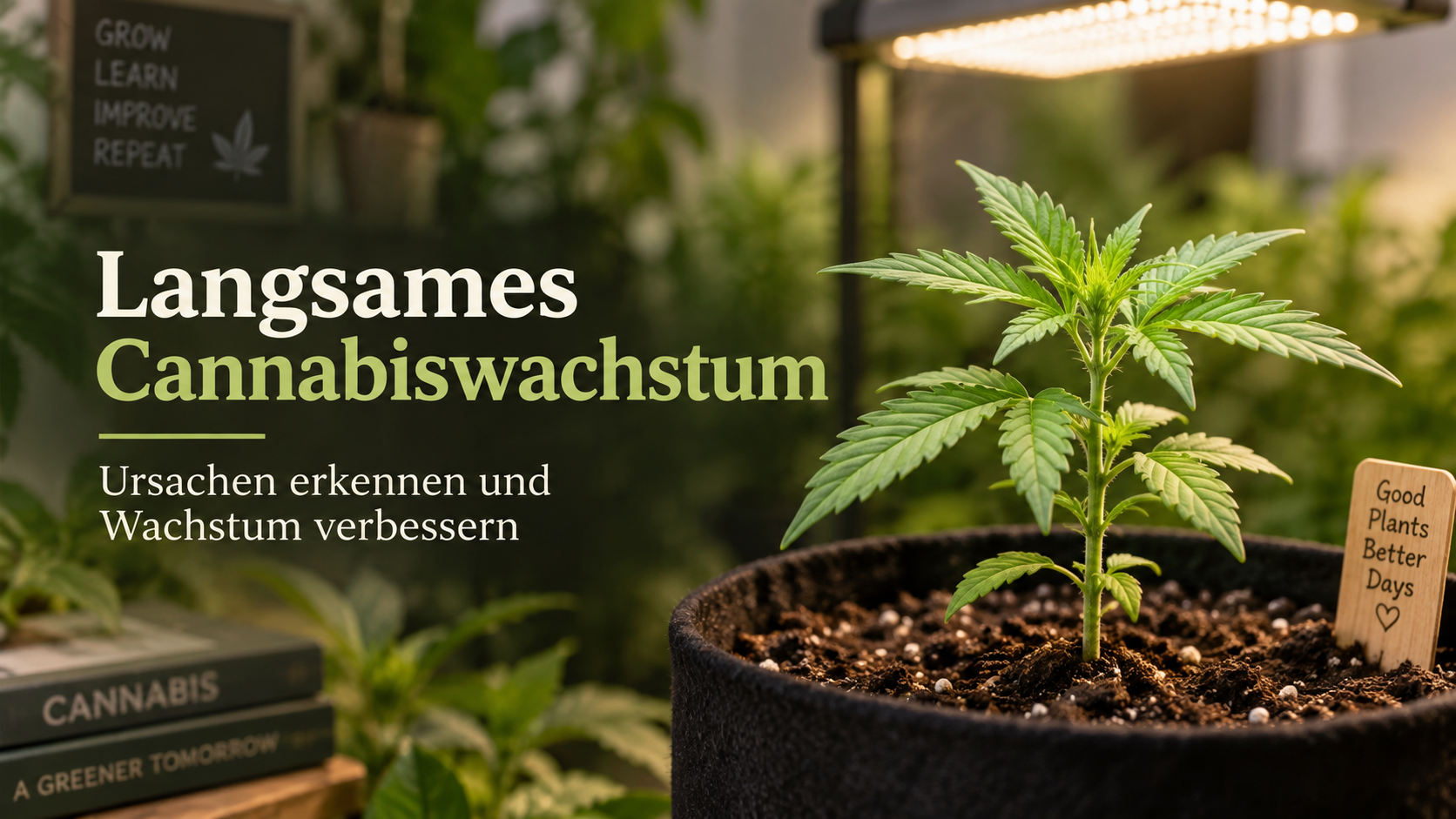 Langsames Cannabiswachstum