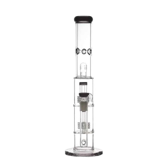 Akoya Glass - 5mm Double Crystal Percolator Bong Tower