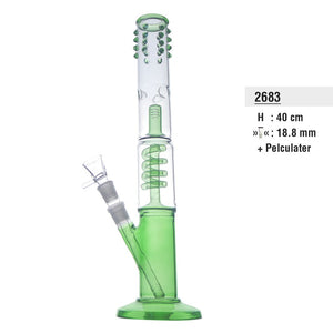 Glasbong mit 2x Perkolator