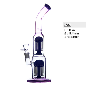 Glasbong mit 2x Perkolator