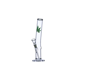 Glas Bong Zylinder Hangover "Leaf Design"