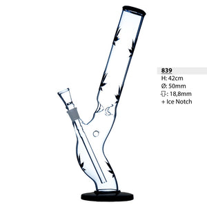Glasbong mit S-Form & Eiskerben