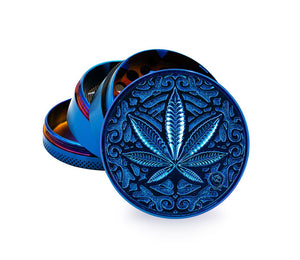 FIRE-FLOW™ Metal Grinder Icy Blue „Trance Leaf“
