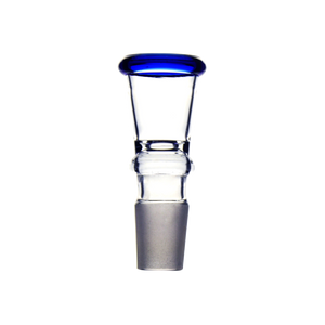 Glaskopf 18,8mm mit blauem Rand