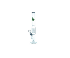 Glas-Bong Zylinder Ice Perkolator "Leaf Design"