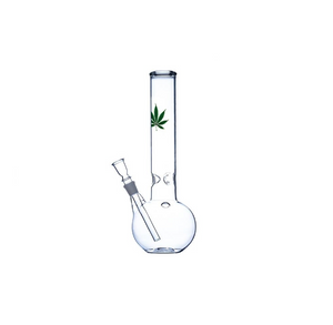 Glas Bong Bubble Straight "Leaf Design"