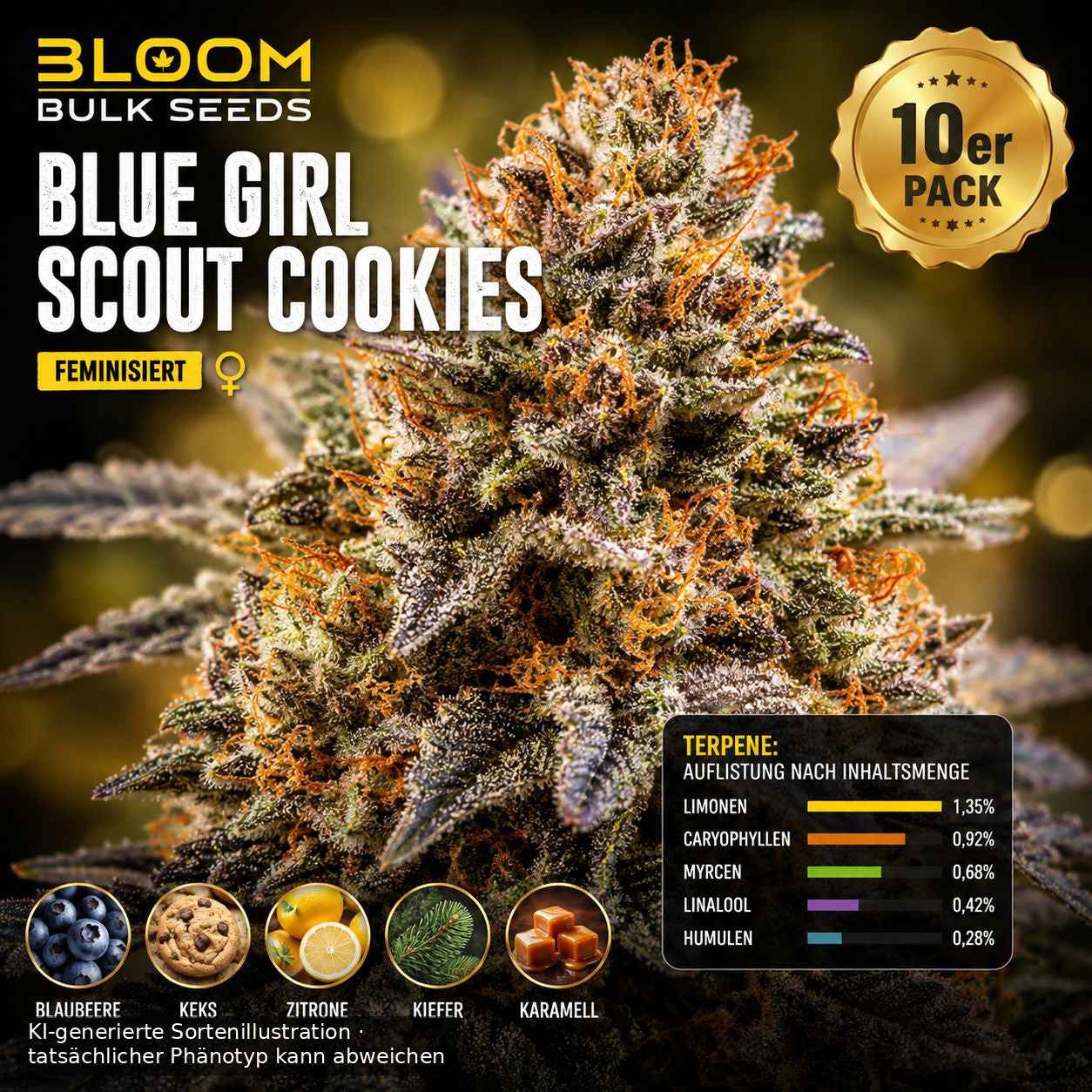 Bloom Bulk Seeds Blue Girl Scout Cookies Fem 10St.